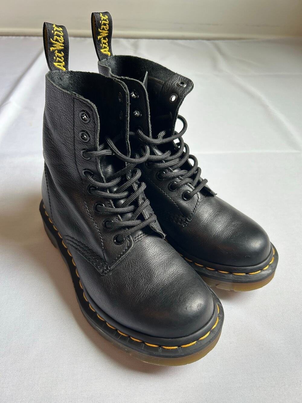 Dr. Martens Pascal Combat Boots Black Leather 5 US L